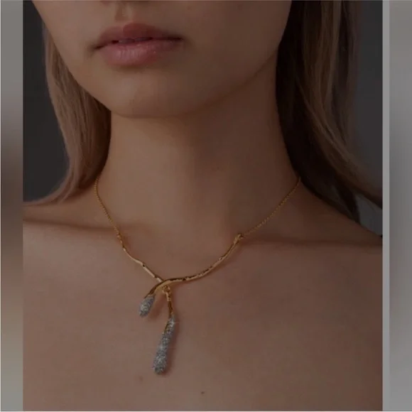 ALEXIS BITTAR Solanales Gold CrystalCascade Necklace